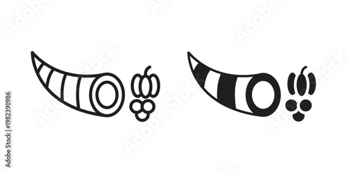 Cornucopia icon pack on white background. logotype graphic design