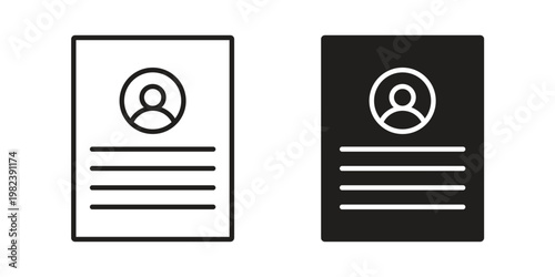 Curriculum icon pack on white background. logotype graphic design