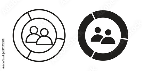 Demographics icon pack on white background. logotype graphic design