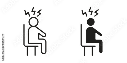 Depression icon pack on white background. logotype graphic design