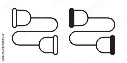 Exercise bands icon pack on white background. logotype graphic design