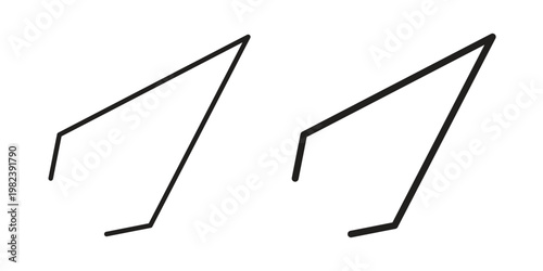 Eyebrow tweezers icon pack on white background. logotype graphic design