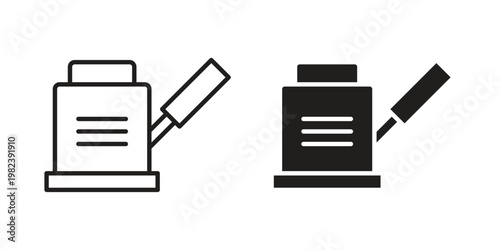 Floor sanding machine icon pack on white background. logotype graphic design