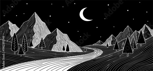 winter landscape with forest