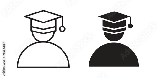 Graduated icon pack on white background. logotype graphic design