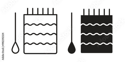 Handloom icon pack on white background. logotype graphic design