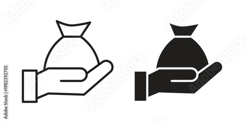 Inheritance law icon pack on white background. logotype graphic design