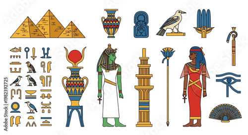 Ancient Egyptian Symbols, Pyramids, Hieroglyphs, Gods, and Goddesses