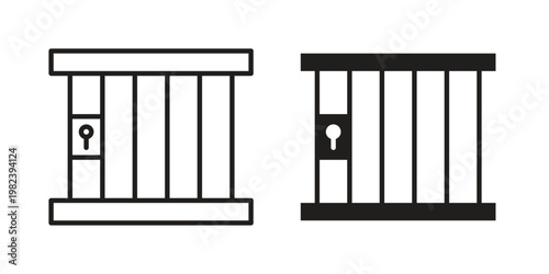 Prison icon pack on white background. logotype graphic design