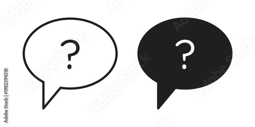 Question icon pack on white background. logotype graphic design