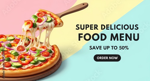 Pizza Food Menu Special Offer Promotion Template