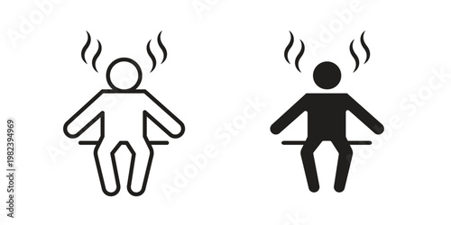 Sauna icon pack on white background. logotype graphic design