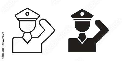 Salute icon pack on white background. logotype graphic design