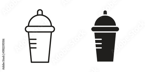 Shaker icon pack on white background. logotype graphic design