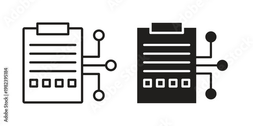 Smart contract icon pack on white background. logotype graphic design