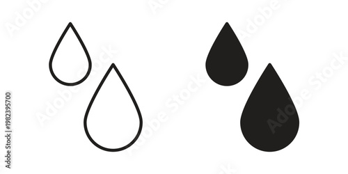Tear drop icon pack on white background. logotype graphic design