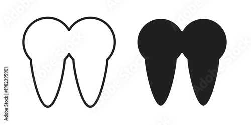 Tooth icon pack on white background. logotype graphic design