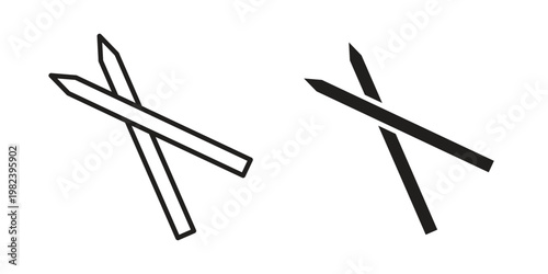 Toothpick icon pack on white background. logotype graphic design