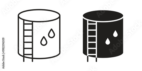 Water tank icon pack on white background. logotype graphic design