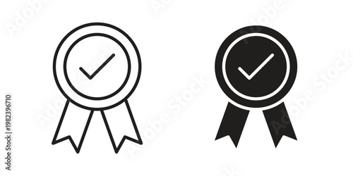Award icon set. line art vector icon for apps and websites