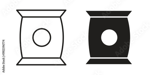 Bag seedling icon set. line art vector icon for apps and websites