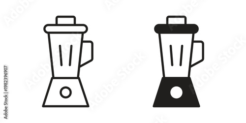 Blender icon set. line art vector icon for apps and websites