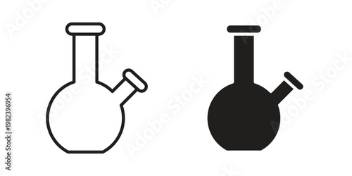 Bong icon set. line art vector icon for apps and websites