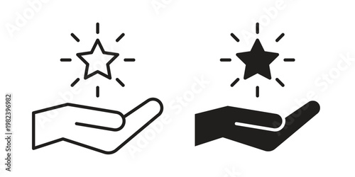 Bonus points icon set. line art vector icon for apps and websites