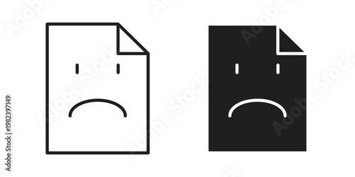 Photos Broken Image icon set. line art vector icon for apps and websites
