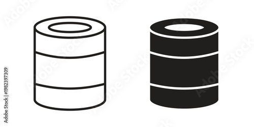 Can food icon set. line art vector icon for apps and websites