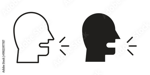 Cough icon set. line art vector icon for apps and websites