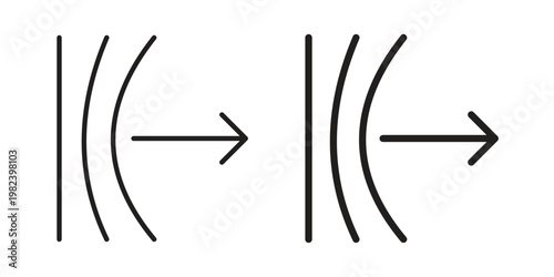 Elastic icon set. line art vector icon for apps and websites