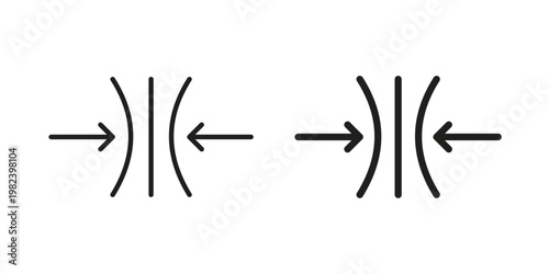 Elastic icon set. line art vector icon for apps and websites