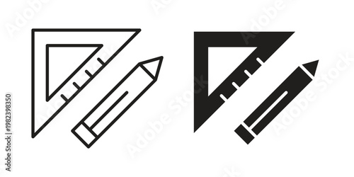 Floor plan icon set. line art vector icon for apps and websites