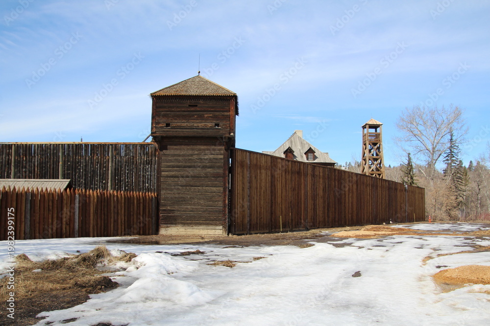 custom made wallpaper toronto digitalOld Wooden Fort