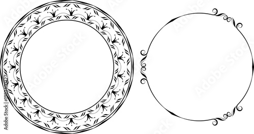 vector frames black on a white background