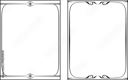 vector frames black on a white background