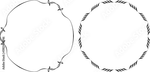 vector frames black on a white background