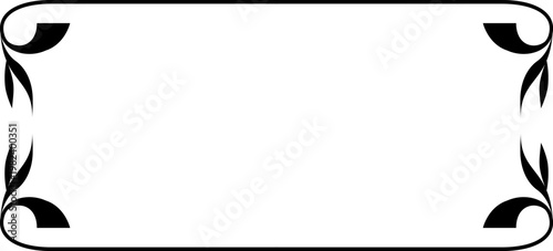 vector frames black on a white background