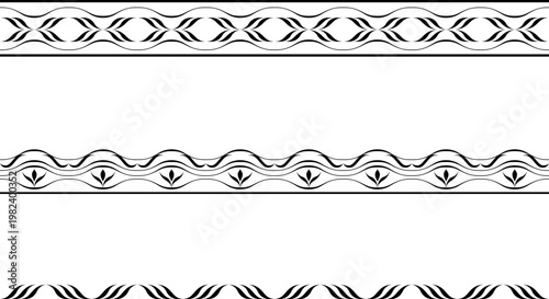 vector frames black on a white background