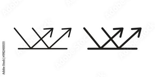 Reflect icon set. line art vector icon for apps and websites