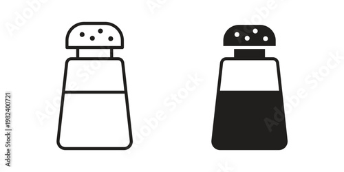 Salt shaker icon set. line art vector icon for apps and websites