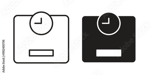 Scales icon set. line art vector icon for apps and websites