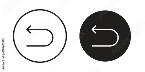 Send back icon set. line art vector icon for apps and websites