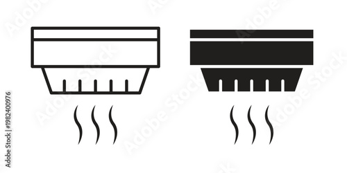 Sensor smoke icon set. line art vector icon for apps and websites