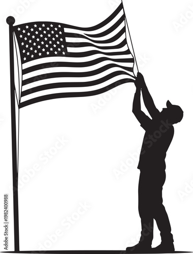 Honoring heroes a memorial day silhouette of respect and remembrance