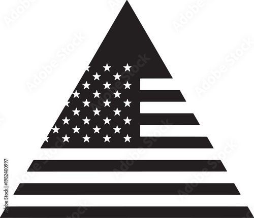 Memorial day american flag triangle honoring heroes and remembrance