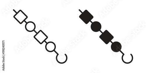 Skewer icon set. line art vector icon for apps and websites
