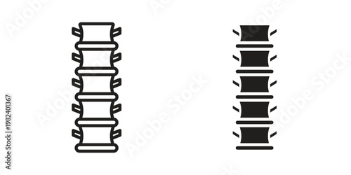 Spine icon set. line art vector icon for apps and websites