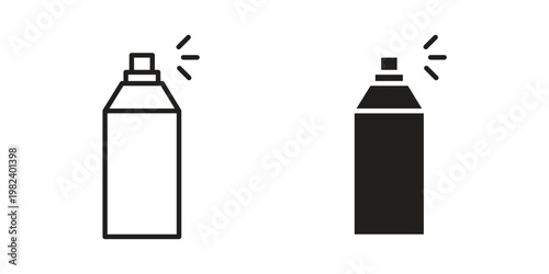 Spray can icon set. line art vector icon for apps and websites